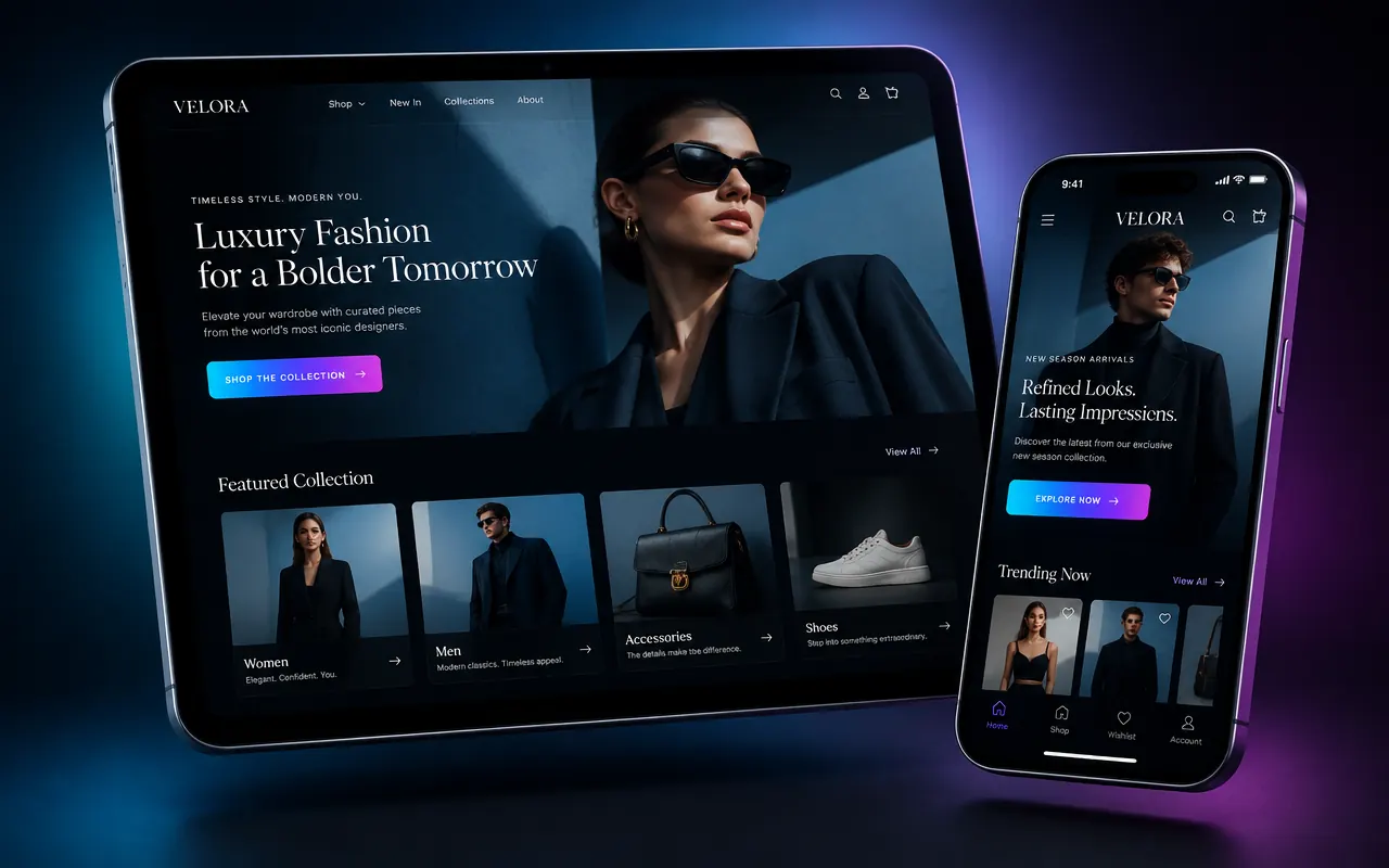 Ejemplo de página para Tienda de moda